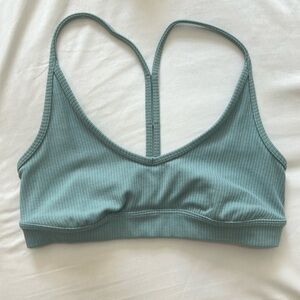 ALO Blissful Ribbed Sports Bra Lightweight Yoga Bra Y-Back | Small